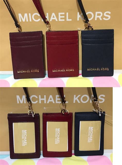 michael kors id lanyard badge holder|Michael Kors id holder.